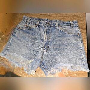 Vintage Orange Tab Levi's Cutoff Denim Shorts Jean Shorts Jorts 100% Cotton 34